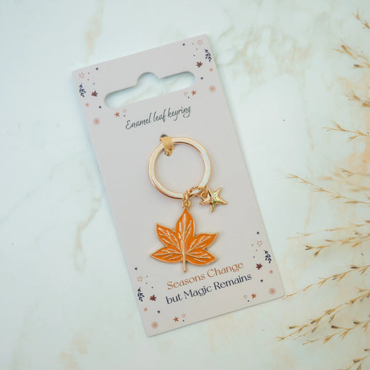 Autumn Leaf Keyring - Three Bears Emporium