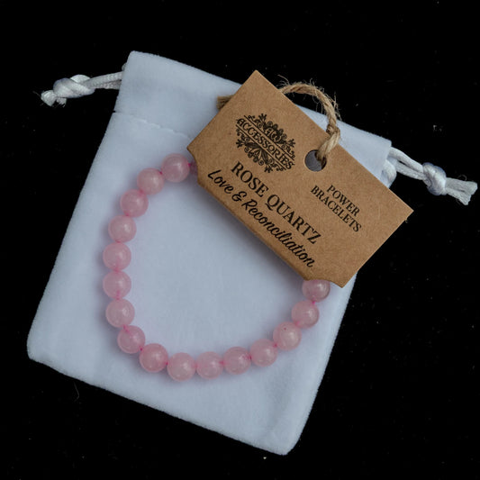 Rose Quartz Gemstone Bracelet - Three Bears Emporium