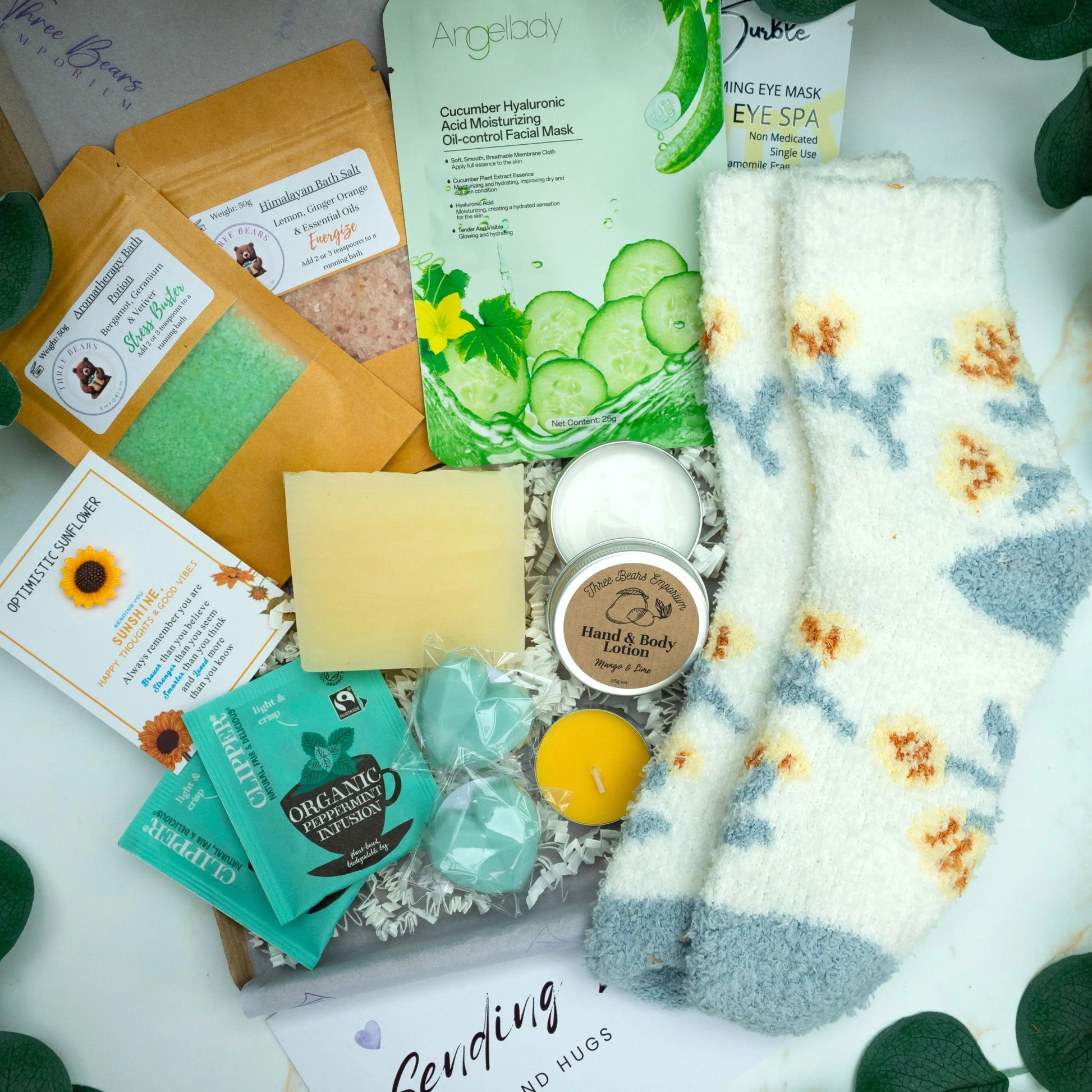 Sunshine Vibes | Self - Care Pamper Gift Box for Women - Three Bears Emporium