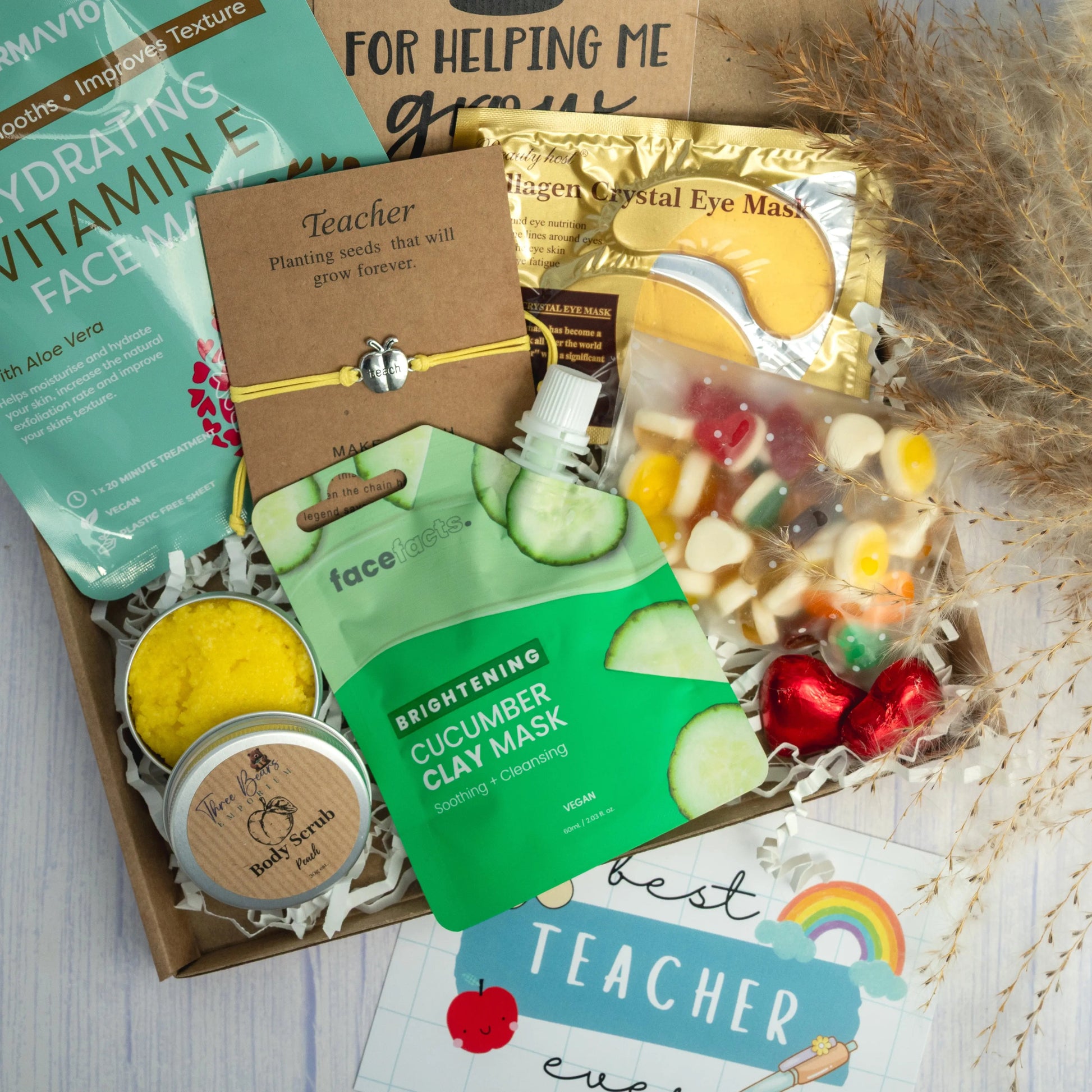 Thank You Teacher Gift Box – Pampering Self Care Set - Three Bears Emporium