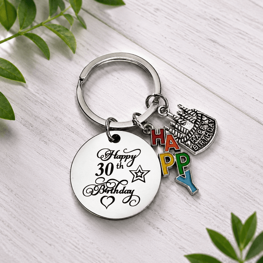 30th Birthday Keyring - Three Bears Emporium
