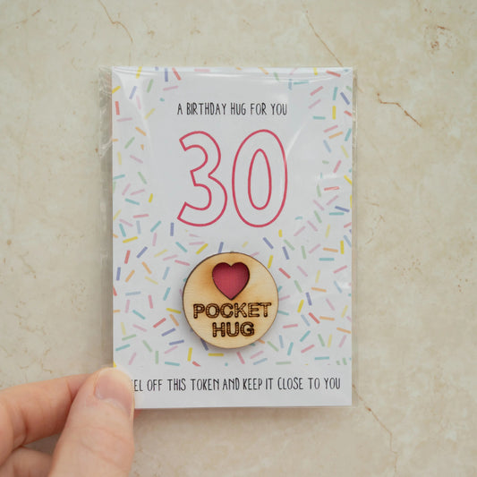 30th Birthday Pocket Hug - Three Bears Emporium