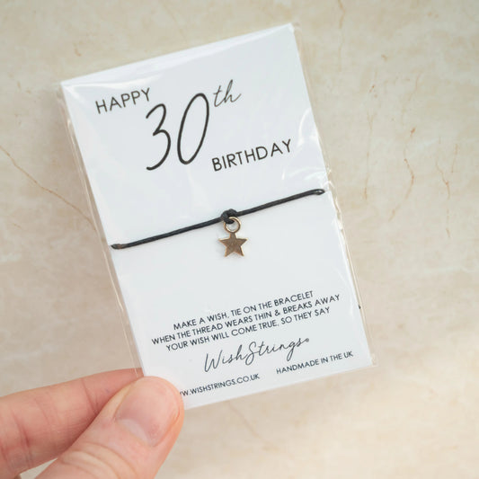 30th Birthday Wish Bracelet - Three Bears Emporium