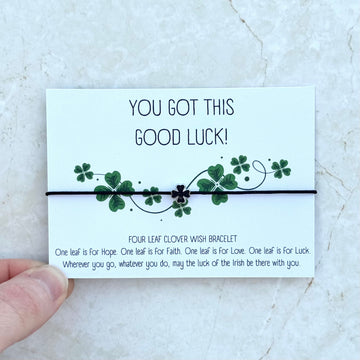 4 Leaf Clover Wish Bracelet - Three Bears Emporium