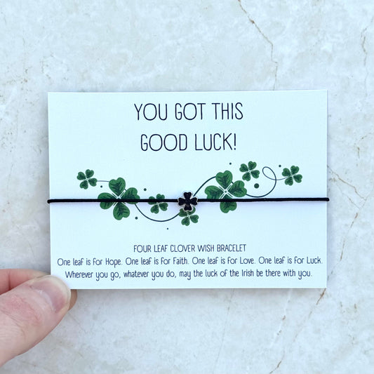 4 Leaf Clover Wish Bracelet - Three Bears Emporium