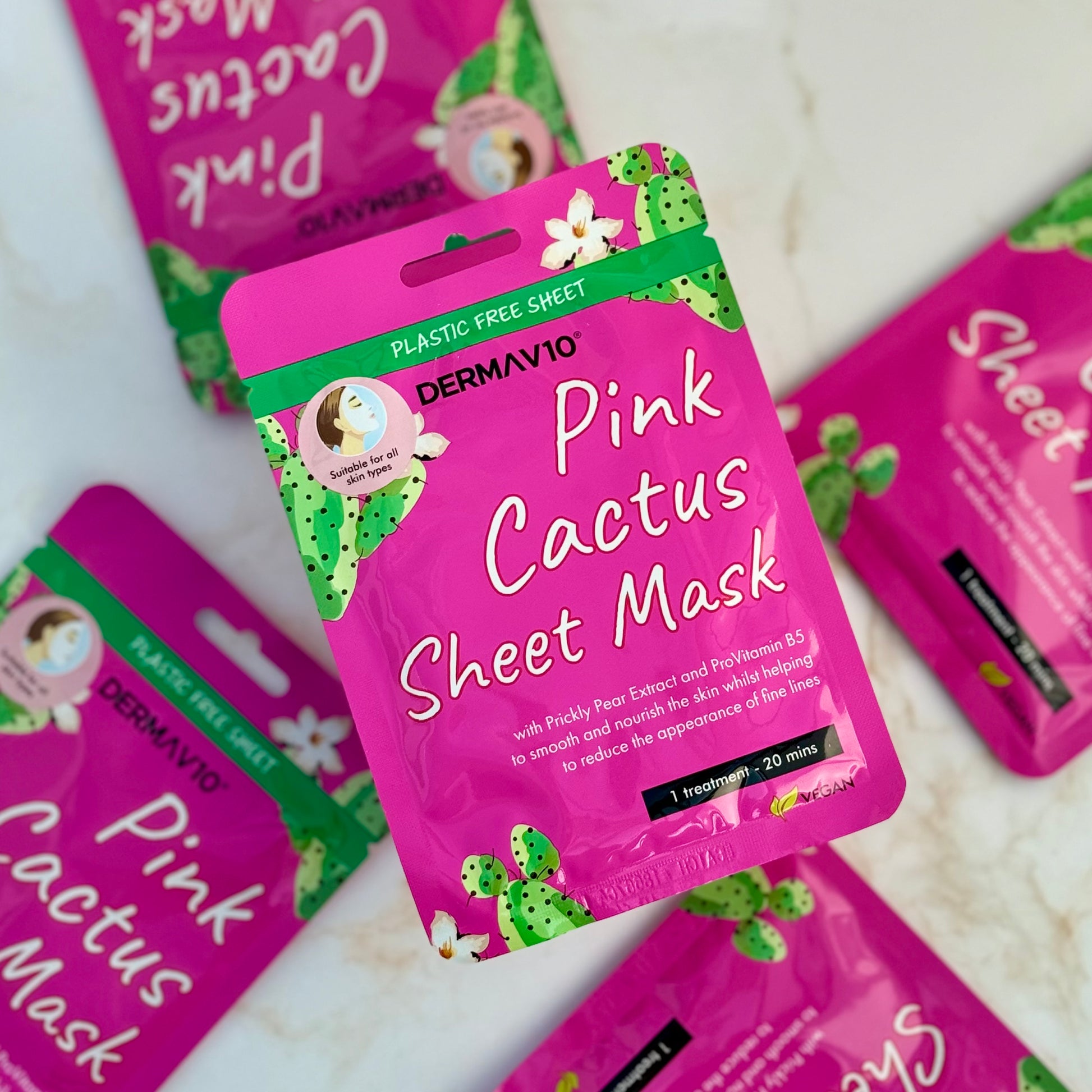 Pink cactus sheet mask 