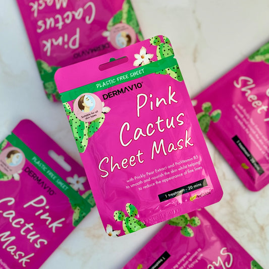 Pink cactus sheet mask 