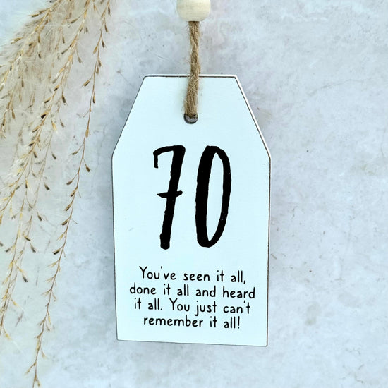70th Birthday Sign - Three Bears Emporium