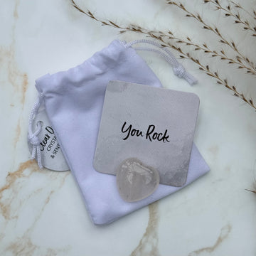 ‘You Rock’ Clear Quartz Charm