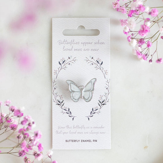 Butterflies Appear When Loved Ones Are Near Enamel Pin