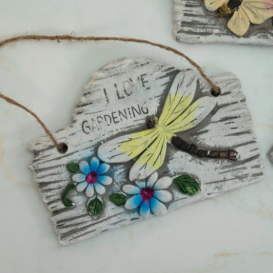 Hanging Concrete Garden Signs