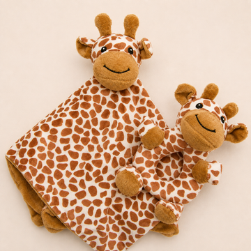 Giraffe Baby Rattle & Comforter Set
