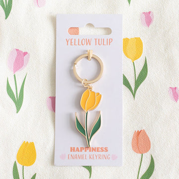 Happiness Tulip Keyring