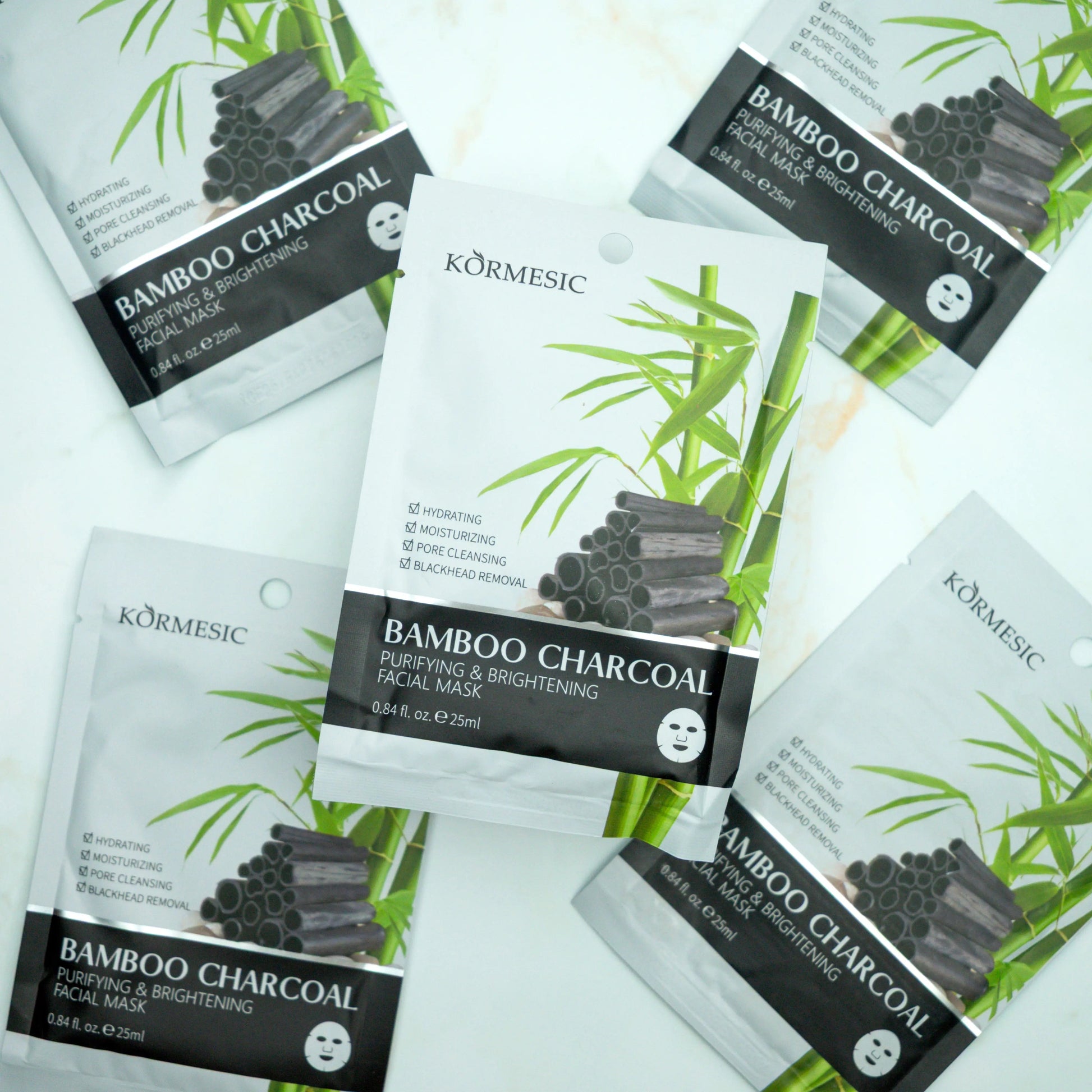 Bamboo Charcoal Facial Sheet Mask - Three Bears Emporium