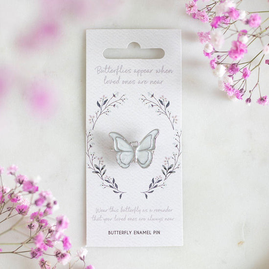 Butterflies Appear When Loved Ones Are Near Enamel Pin - Three Bears Emporium
