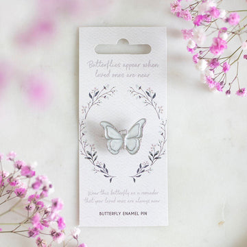 Butterflies Appear When Loved Ones Are Near Enamel Pin - Three Bears Emporium