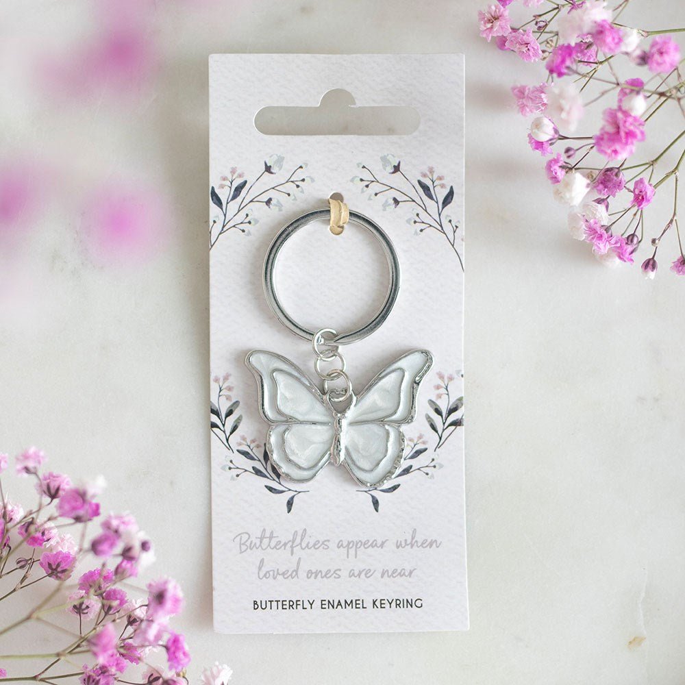 Butterflies Appear When Loved Ones Are Near Keyring - Three Bears Emporium