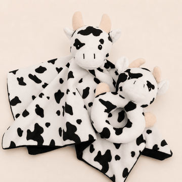 Cow Baby Rattle & Comforter Set - Three Bears Emporium