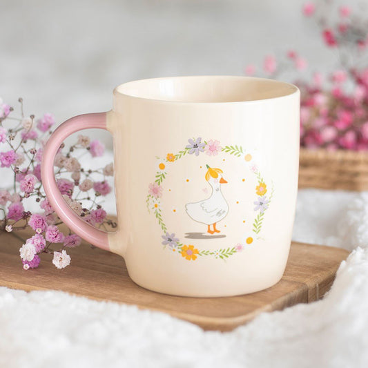 Floral Duck Mug - Three Bears Emporium