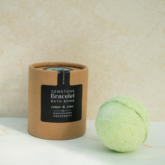 Gemstone Bracelet Lemon & Lime Bath Bomb - Three Bears Emporium