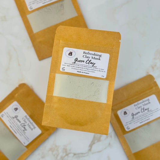Green Clay Pouch - Three Bears Emporium
