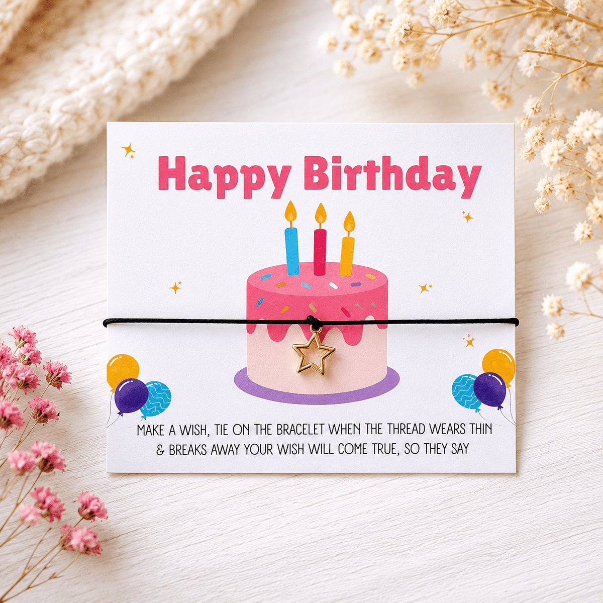 Happy Birthday Wish Bracelet - Three Bears Emporium