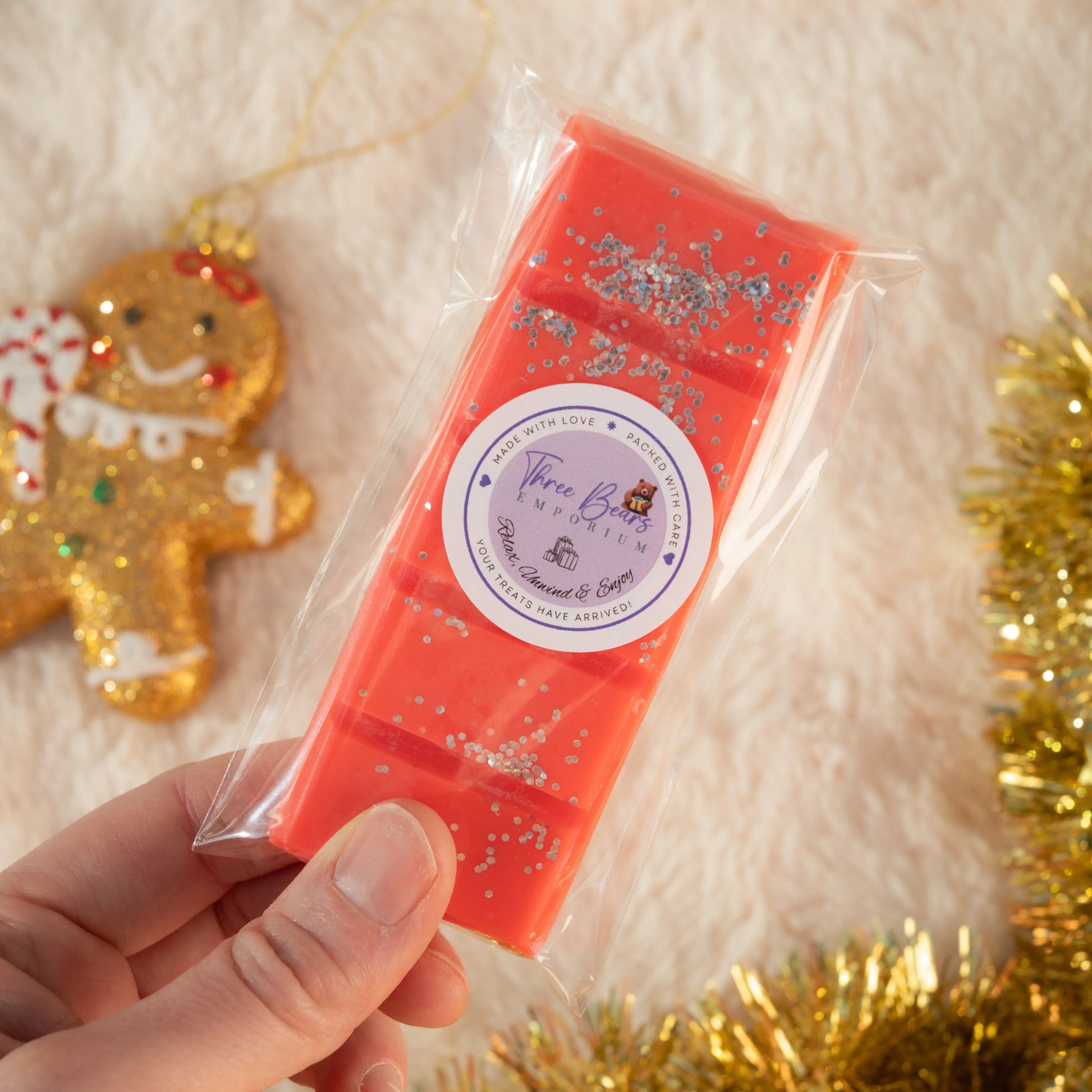 Holly Berry & Mistletoe Wax Melt Snap Bar - Three Bears Emporium