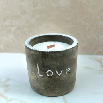 Love Concrete Candle - Three Bears Emporium