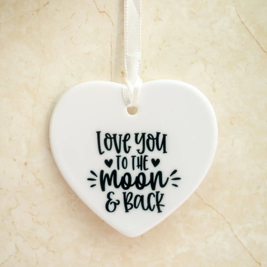 Love You to the Moon and Back Heart Keepsake - Three Bears Emporium