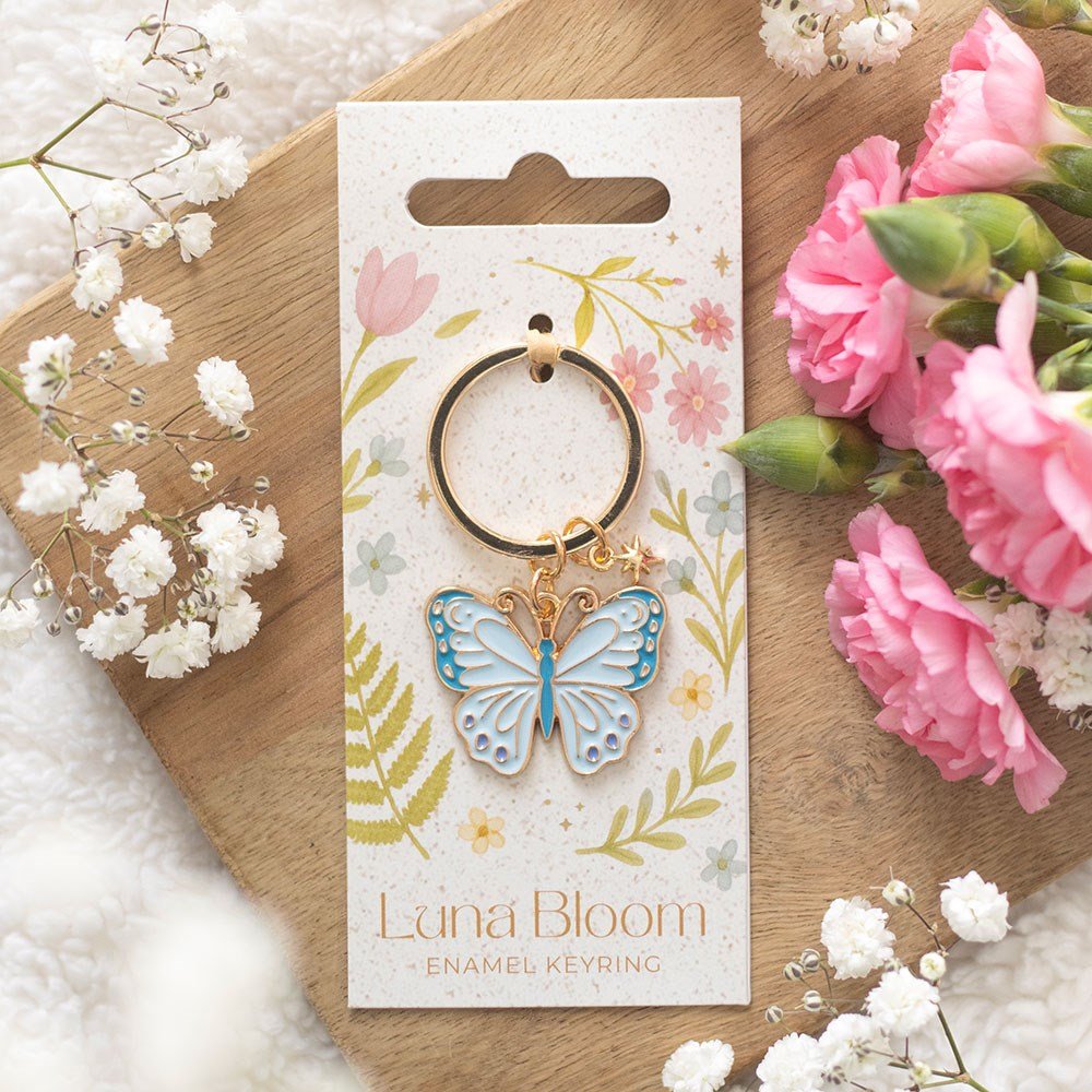 Luna Bloom Butterfly Keyring - Three Bears Emporium