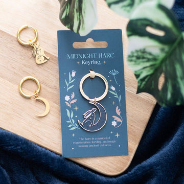Midnight Hare Keyring - Three Bears Emporium