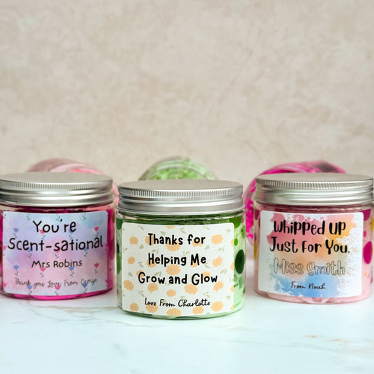 Personalised Thank You Teacher Whipped Soap - Three Bears Emporium