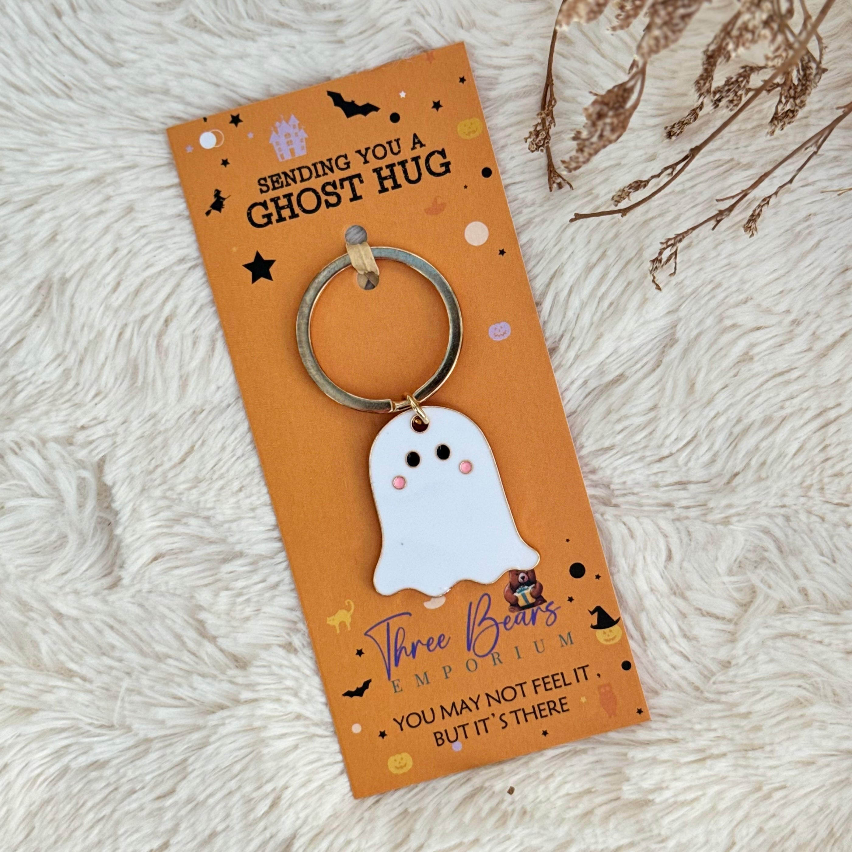 Glow in the Dark Ghost Keyring – Cute Halloween Accessory | Three Bears ...