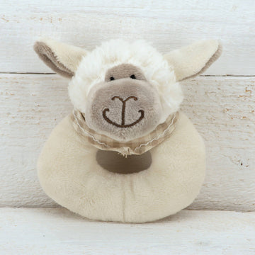 Sheep Plush Soft Toy Baby Rattle - Three Bears Emporium