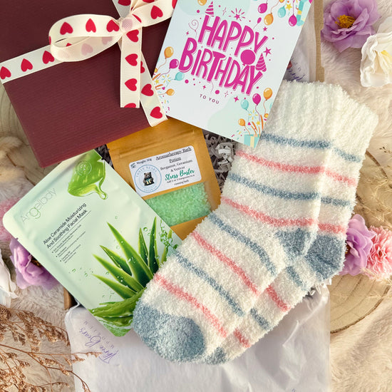 Socks & Pampering Mini Letterbox Gifts - Three Bears Emporium