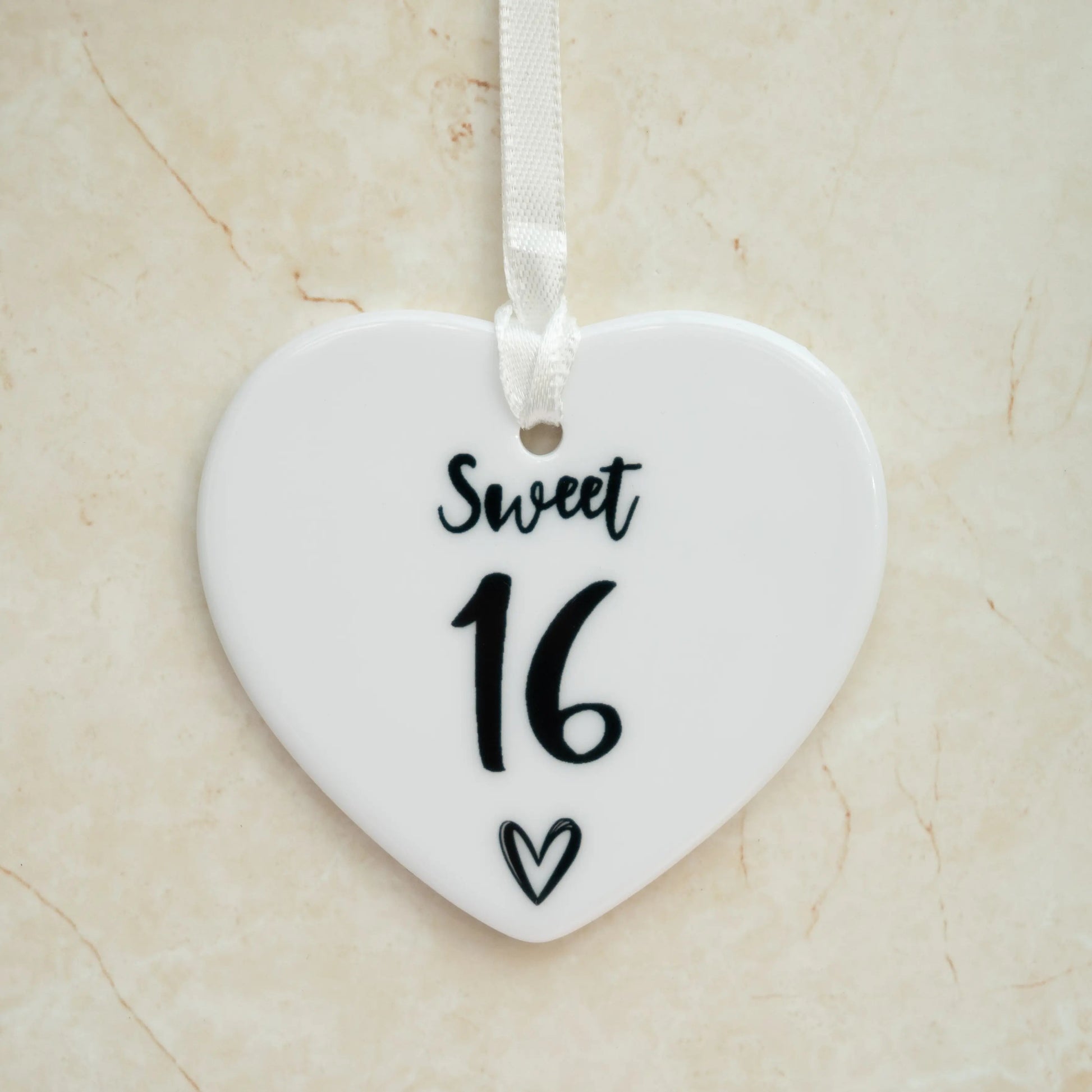Sweet 16 Ceramic Heart - Three Bears Emporium