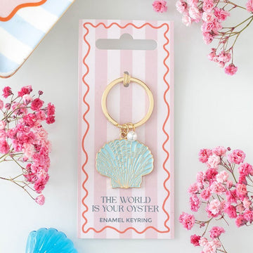 The World Is Your Oyster Keyring - Three Bears Emporium