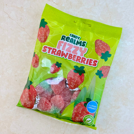Vegan Strawberry Fizz Sweeties - Three Bears Emporium