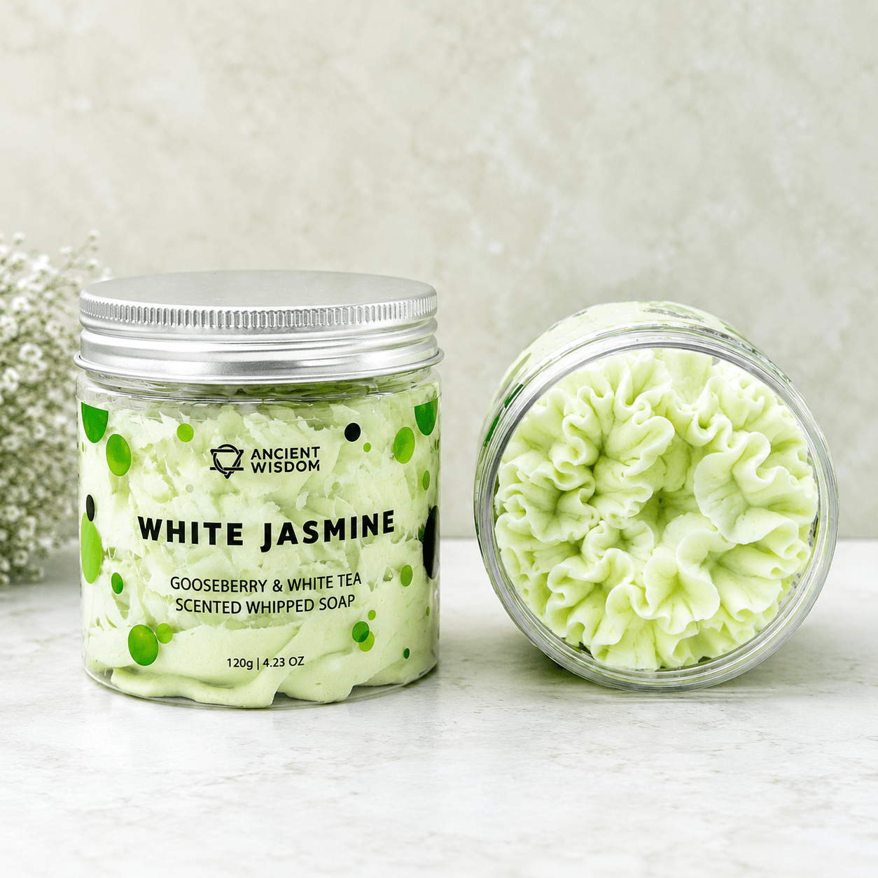White Jasmine Whipped Soap - Three Bears Emporium