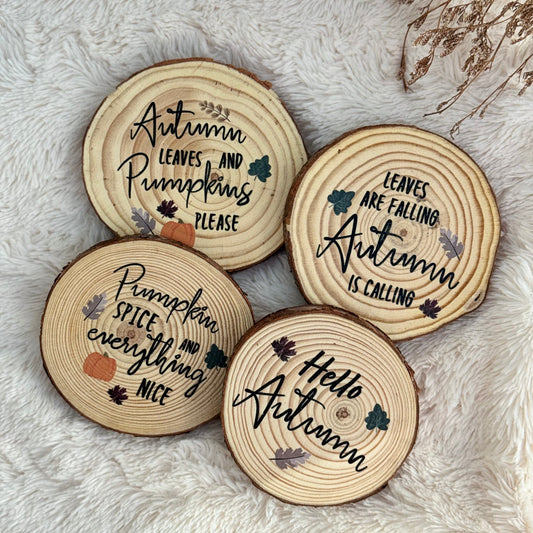 Wooden Autumn Coaster - Three Bears Emporium