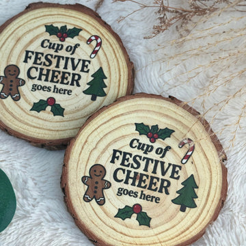 Wooden Christmas Coaster - Three Bears Emporium