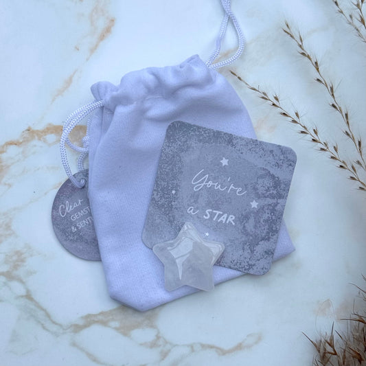 You’re A Star Clear Quartz Charm - Three Bears Emporium