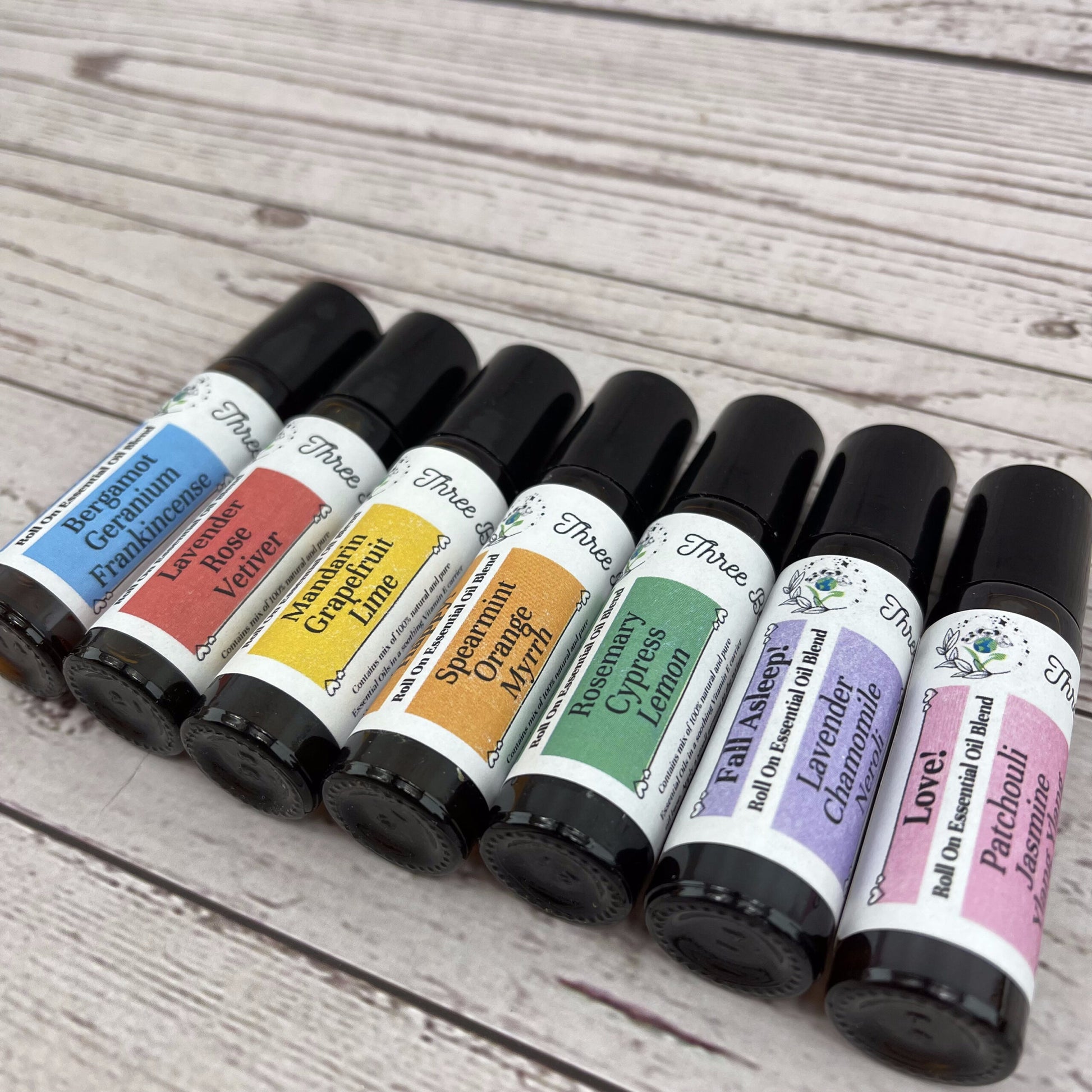 Essential oil roll on blends