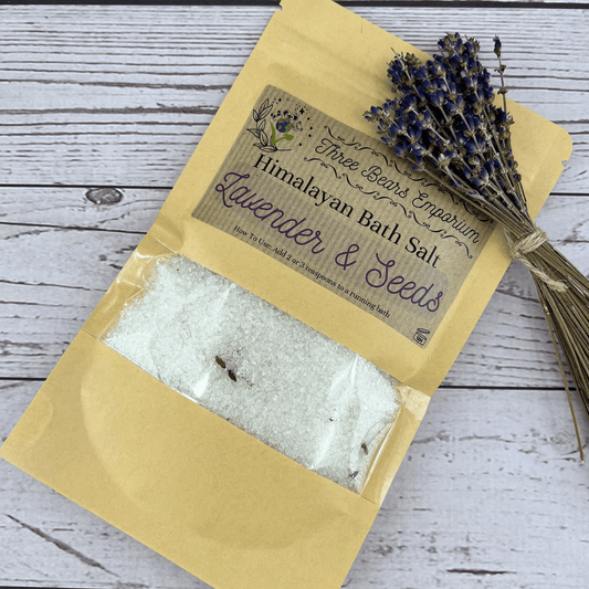 Himalayan Bath Salt - Lavender & Seeds - Three Bears Emporium